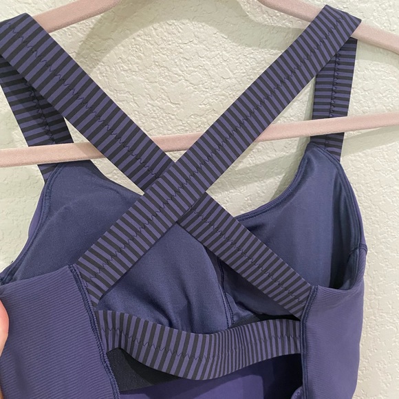 Lululemon Strappy workout tank - like new - blue-black - 8 - Picture 2 of 6